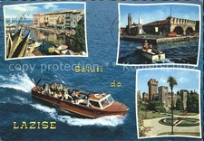 Lazise Lago di Garda Wassertaxi Hafen Stadtpark 