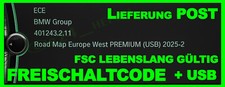 BMW Navi Update ROAD Map Europe Premium WEST o OST 2025-2 ink USB+FSC Lebenslang
