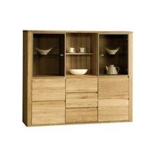 Highboard eiche natur geölt - eiche,