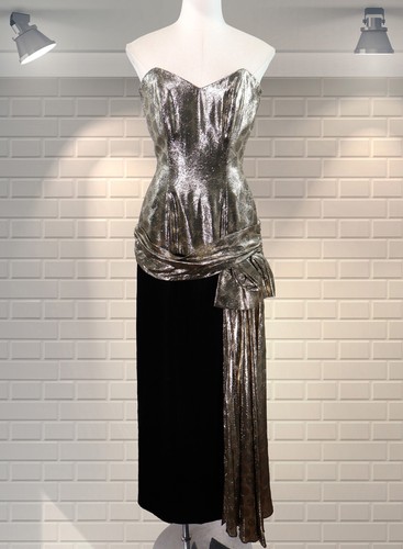 Vintage 80er jahre samt gold - 80er, &