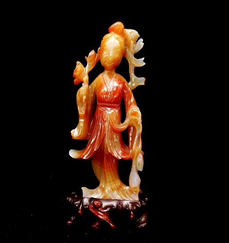 Statuette guanyin aus karneol - guanyin,