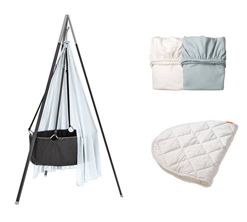 Leander babywiege grau - grau, +