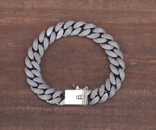 B21 Damen Herren Armband Flachpanzerkette 16 - 22 cm 10 mm Sterling Silber 925