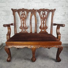 Puppenbank Jugendstil Holz