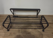 Metall Wandgarderobe IKEA, schwarz mit separatem Schuhregal
