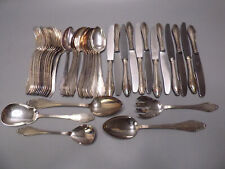 Besteck Set versilbert f. 12 Personen 41 Teile "ASB" 90 Silber Auflage 3,3Kg