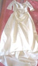 traumhaftes Brautkleid Gr. 42/44 Hervé 2-teilig Satin Spitzen Schleppe - neu -