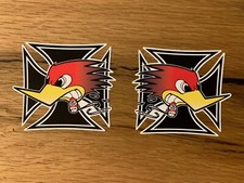 2x Horsepower Cross Aufkleber