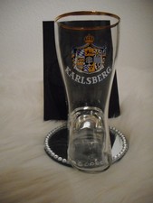 Bierglas Stiefel ★Karlsberg Vintage★ Pils Wappen Goldrand Gläser 0,25l TOP?