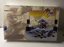 OVP Schleich Die Schlümpfe Musikband mit Bühne 40 Jahre 1998 Jubiläumsset Selten