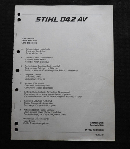 Original stihl 042 - 042, av