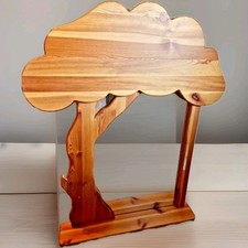 Kindergarderobe Massivholz Kiefer Baum + Häuserzeile 2-teilig BESCHREIBUNG LESEN