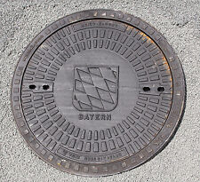 Gully Kanaldeckel Schachtdeckel Klasse A15.50 mit Motiv Bayern Wappen