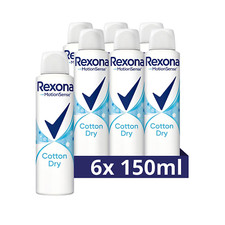 Rexona MotionSense Deo Spray Cotton Dry Anti Transpirant Frauen 6 x 150 ml 6er