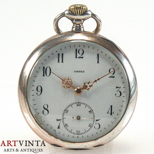Omega antik taschenuhr silber - antik,