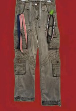 "JETLAG" CARGOHOSE S/M/L KHAKI +12 TASCHEN❗️ ORIGINAL VINTAGE ❗️RAR❗️