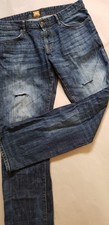 HUGO BOSS Orange Jeans Denim Ocean W35 L32 blau stonewashend distressed