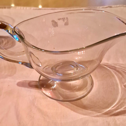 Glas sauciere transparent oval - sauciere,