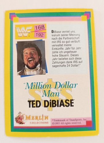 Wwf wrestling sammelkarte - wwf, nr