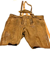 Lederhose braun Stockerpoint mit Hosenträger Gr. 64