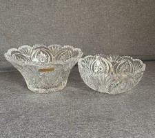 2 Glas Schalen Die Kleine 849g Die Große 1259g Nicht Gebraucht Top Zustand