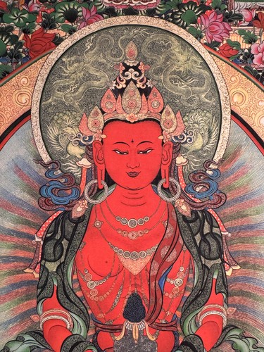 Große thangka amitabha buddha - thangka,
