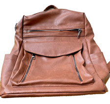 Neuer Brauner/ Cognacfarbener Rucksack Kunstleder