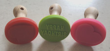 NEU ♥ 3 Stück Keksstempel Plätzchenstempel Motivstempel ♥ Silikon Holz ♥ Ø 5 cm