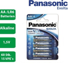 60 x Panasonic Alkaline Evolta