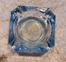 2  Aschenbecher Glas DDR  Vintage (9 x 9 und 7 x 7)