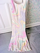 TRÄGER-MAXIKLEID von ASOS Gr. 36 - zarte Pastellfarben Rosa Lila Gelb Grün