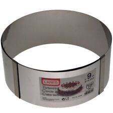 Lares Tortenring extra hoch 9 cm - stufenlos verstellbar bis Ø 30 cm - Edelstahl