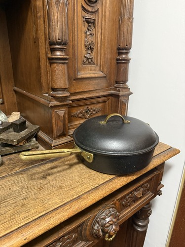 Gusseiserne pfanne mit deckel - gusseiserne,