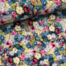 Baumwollstoff Meterware 50 cm Stoff Blumenmalerei Kunstwerk Gemälde mit Blumen