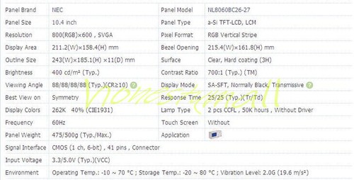 Nec 800 600 resolution - nec,