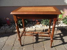 Gründerzeit Bank um 1890 Klavier - Hocker - Stuhl Korbgeflecht Beistell - Tisch