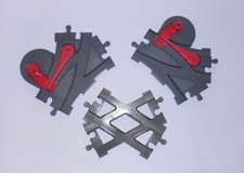 LEGO DUPLO: Eisenbahnschienen - 2 Weichen + 1 Kreuzung