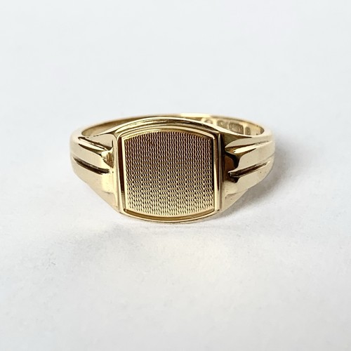 Siegelring gold eckig - siegelring,
