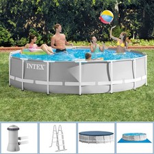 Intex Frame Pool Prism Rondo Ø 427x107 cm Komplettset Swimming Pool Aufstellpool