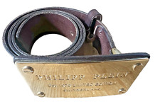 original dunkelbrauner schwerer Philipp Plein Ledergürtel XXL Schnalle  Rarität