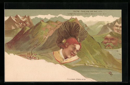 Ansichtskarte die rigi - ansichtskarte,