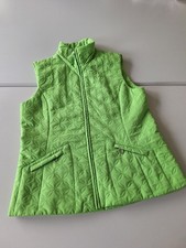 schöne hellgrüne Damen-Polyester-Stepp-Weste, Gr. 40
