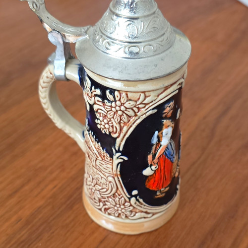 Steingut bierkrug mit - steingut,