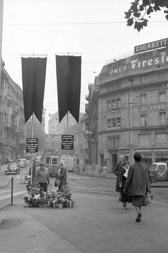 Bellevue trauerfahne 1958 4x6 - bellevue,
