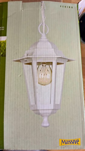 Hängelampe außen alu - alu, weiß