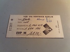 Kleine alte Quittung Kauf Moped Spatz IFA Vertrieb Berlin DDR 1959