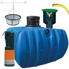 Zisterne Regenwassertank Flachtank Garten-Comfort Paket Wassertank FLAT L 5000 l