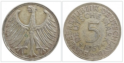 Brd deutsche mark 1951 g - brd,