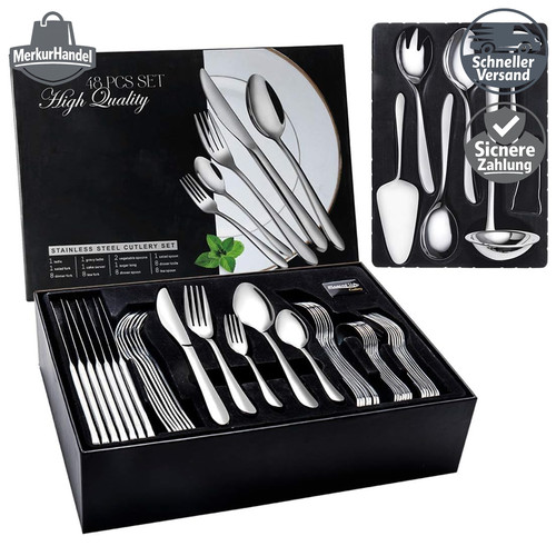 Besteckset teilig edelstahl - 48-teilig,