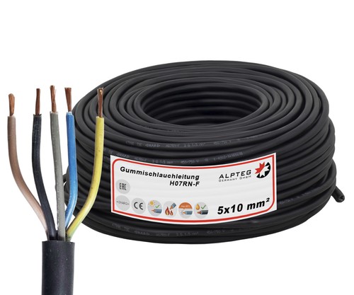 Gummikabel h07rn 5x10mm - h07rn-f, 5x10mm²